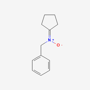 molecular formula C12H15NO B14310839 Benzenemethanamine, N-cyclopentylidene-, N-oxide CAS No. 113118-89-1