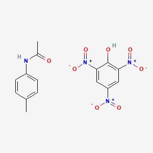 molecular formula C15H14N4O8 B14310840 N-(4-methylphenyl)acetamide;2,4,6-trinitrophenol CAS No. 114069-80-6