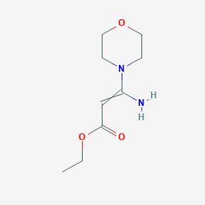 molecular formula C9H16N2O3 B14310884 Ethyl 3-amino-3-(morpholin-4-yl)prop-2-enoate CAS No. 118082-82-9