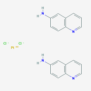 molecular formula C18H16Cl2N4Pt B143109 Bis(6-aminoquinoline)dichloroplatinum(II) CAS No. 134901-21-6