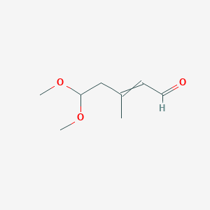 molecular formula C8H14O3 B14310907 5,5-Dimethoxy-3-methylpent-2-enal CAS No. 111728-22-4
