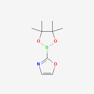molecular formula C9H14BNO3 B1431092 2-(4,4,5,5-Tetramethyl-1,3,2-dioxaborolan-2-YL)oxazole CAS No. 1268467-12-4