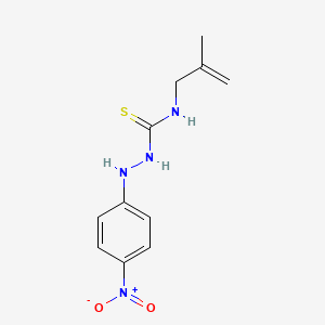 molecular formula C11H14N4O2S B14310932 N-(2-Methylprop-2-en-1-yl)-2-(4-nitrophenyl)hydrazine-1-carbothioamide CAS No. 113575-78-3