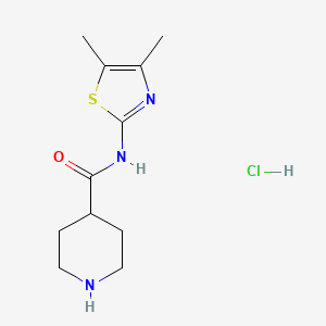 N-(4,5-dimethyl-1,3-thiazol-2-yl)piperidine-4-carboxamide hydrochloride