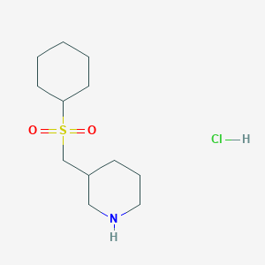 molecular formula C12H24ClNO2S B1431096 3-[(Cyclohexanesulfonyl)methyl]piperidine hydrochloride CAS No. 1864016-69-2