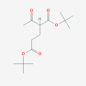 molecular formula C15H26O5 B14310962 Pentanedioic acid, 2-acetyl-, bis(1,1-dimethylethyl) ester CAS No. 111922-59-9