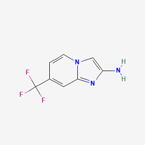 molecular formula C8H6F3N3 B1431100 7-(Trifluoromethyl)imidazo[1,2-A]pyridin-2-amine CAS No. 1781562-71-7