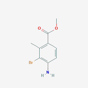 molecular formula C9H10BrNO2 B1431101 Methyl 4-amino-3-bromo-2-methylbenzoate CAS No. 1427361-33-8