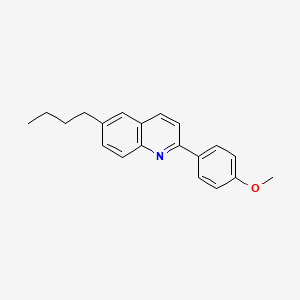 molecular formula C20H21NO B14311026 6-Butyl-2-(4-methoxyphenyl)quinoline CAS No. 112328-05-9