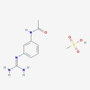 molecular formula C10H16N4O4S B1431103 N-(3-[[Amino(imino)methyl]amino]phenyl)acetamide methanesulfonate CAS No. 1426290-81-4
