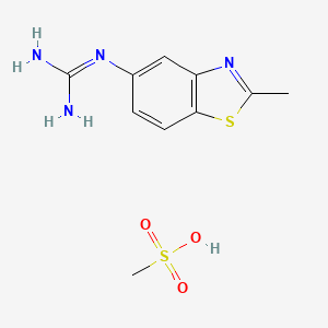 molecular formula C10H14N4O3S2 B1431104 N-(2-methyl-1,3-benzothiazol-5-yl)guanidine methanesulfonate CAS No. 1864051-73-9