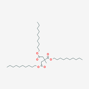 molecular formula C37H70O6 B14311040 Tris(decyl) 2-methylpropane-1,2,3-tricarboxylate CAS No. 114629-86-6