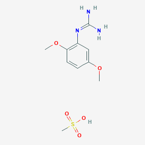 molecular formula C10H17N3O5S B1431105 N-(2,5-dimethoxyphenyl)guanidine methanesulfonate CAS No. 1426290-85-8