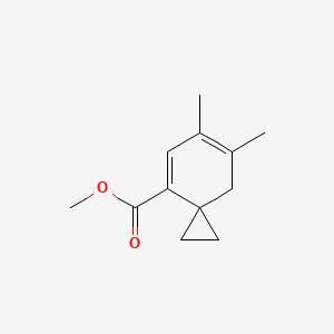 molecular formula C12H16O2 B14311063 Methyl 6,7-dimethylspiro[2.5]octa-4,6-diene-4-carboxylate CAS No. 116084-42-5
