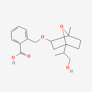 molecular formula C18H24O5 B14311090 Benzoic acid, 2-(((4-(2-hydroxy-1-methylethyl)-1-methyl-7-oxabicyclo(2.2.1)hept-2-yl)oxy)methyl)- CAS No. 110901-97-8