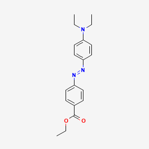 molecular formula C19H23N3O2 B14311095 Ethyl 4-{(E)-[4-(diethylamino)phenyl]diazenyl}benzoate CAS No. 110102-65-3