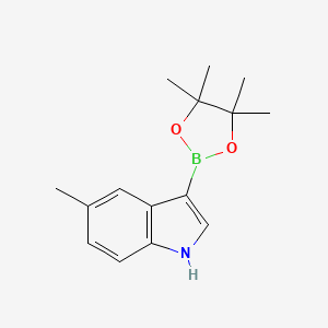 molecular formula C15H20BNO2 B1431110 5-Methyl-3-(4,4,5,5-tetramethyl-1,3,2-dioxaborolan-2-yl)-1H-indole CAS No. 2448157-13-7