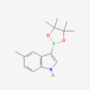 molecular formula C15H20BNO2 B1431110 1H-Indole, 5-methyl-3-(4,4,5,5-tetramethyl-1,3,2-dioxaborolan-2-yl)- CAS No. 2448157-13-7