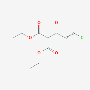 molecular formula C11H15ClO5 B14311119 Diethyl (3-chlorobut-2-enoyl)propanedioate CAS No. 110014-13-6