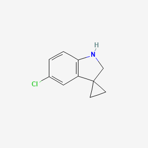 molecular formula C10H10ClN B1431116 5'-Chlorospiro[cyclopropane-1,3'-indoline] CAS No. 1538359-43-1