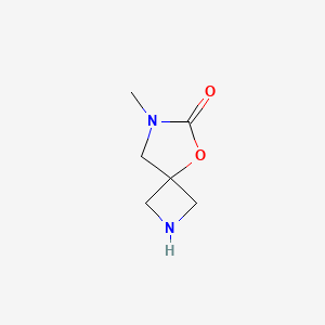 molecular formula C6H10N2O2 B1431121 7-Methyl-5-oxa-2,7-diazaspiro[3.4]octan-6-one CAS No. 1446355-50-5