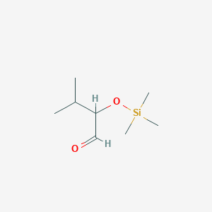 molecular formula C8H18O2Si B14311290 3-Methyl-2-[(trimethylsilyl)oxy]butanal CAS No. 112969-05-8