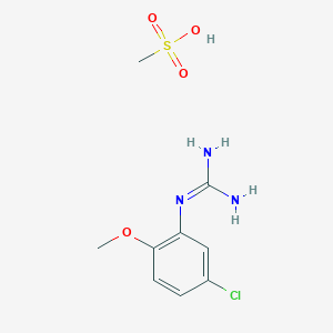 molecular formula C9H14ClN3O4S B1431130 N-(5-chloro-2-methoxyphenyl)guanidine methanesulfonate CAS No. 1426290-46-1