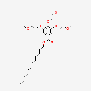 molecular formula C28H48O8 B14311317 Dodecyl 3,4,5-tris(2-methoxyethoxy)benzoate CAS No. 111180-47-3