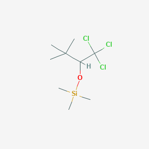 molecular formula C9H19Cl3OSi B14311320 Trimethyl[(1,1,1-trichloro-3,3-dimethylbutan-2-yl)oxy]silane CAS No. 114145-13-0