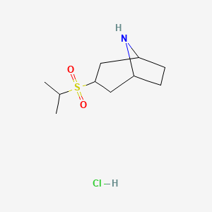 molecular formula C10H20ClNO2S B1431134 3-(Propane-2-sulfonyl)-8-azabicyclo[3.2.1]octane hydrochloride CAS No. 1823943-37-8
