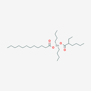 molecular formula C28H56O4Sn B14311350 Dibutyl(dodecanoyloxy)[(2-ethylhexanoyl)oxy]stannane CAS No. 112747-58-7