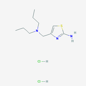 molecular formula C10H21Cl2N3S B1431138 4-[(Dipropylamino)methyl]-1,3-thiazol-2-amine dihydrochloride CAS No. 1426291-00-0
