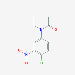molecular formula C10H11ClN2O3 B14311382 N-(4-Chloro-3-nitrophenyl)-N-ethylacetamide CAS No. 116489-99-7