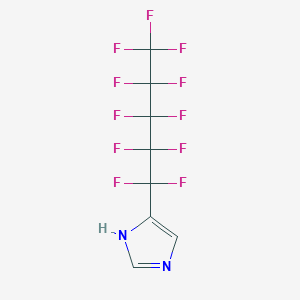 molecular formula C8H3F11N2 B14311388 5-(Undecafluoropentyl)-1H-imidazole CAS No. 113934-18-2