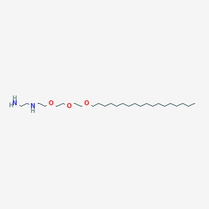 molecular formula C26H56N2O3 B14311415 N~1~-(2-{2-[2-(Octadecyloxy)ethoxy]ethoxy}ethyl)ethane-1,2-diamine CAS No. 113561-28-7
