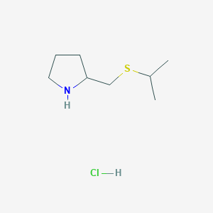 molecular formula C8H18ClNS B1431142 2-[(Propan-2-ylsulfanyl)methyl]pyrrolidine hydrochloride CAS No. 1864053-59-7