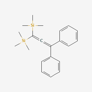 molecular formula C21H28Si2 B14311439 Silane, (3,3-diphenyl-1,2-propadienylidene)bis[trimethyl- CAS No. 116507-70-1