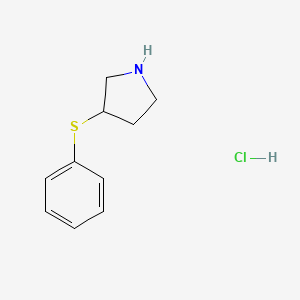 molecular formula C10H14ClNS B1431150 3-(Phenylsulfanyl)pyrrolidine hydrochloride CAS No. 1864054-02-3