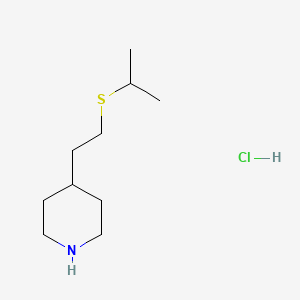 4-[2-(Propan-2-ylsulfanyl)ethyl]piperidine hydrochloride
