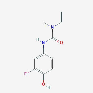 molecular formula C10H13FN2O2 B14311550 N-Ethyl-N'-(3-fluoro-4-hydroxyphenyl)-N-methylurea CAS No. 112772-84-6
