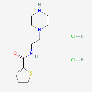 molecular formula C11H19Cl2N3OS B1431158 N-(2-(Piperazin-1-yl)ethyl)thiophene-2-carboxamide dihydrochloride CAS No. 1426290-63-2