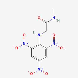 molecular formula C9H9N5O7 B14311580 N-Methyl-N~2~-(2,4,6-trinitrophenyl)glycinamide CAS No. 113515-15-4