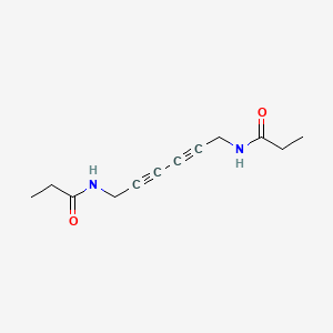molecular formula C12H16N2O2 B14311608 N,N'-(Hexa-2,4-diyne-1,6-diyl)dipropanamide CAS No. 116430-11-6
