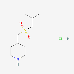 molecular formula C10H22ClNO2S B1431161 4-[(2-Methylpropanesulfonyl)methyl]piperidine hydrochloride CAS No. 1864053-72-4