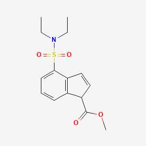 molecular formula C15H19NO4S B14311629 Methyl 4-(diethylsulfamoyl)-1H-indene-1-carboxylate CAS No. 113289-75-1
