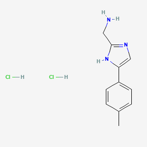 molecular formula C11H15Cl2N3 B1431163 (4-(p-tolyl)-1H-imidazol-2-yl)methanamine dihydrochloride CAS No. 1426291-34-0