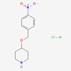 molecular formula C12H17ClN2O3 B1431168 4-[(4-Nitrobenzyl)oxy]piperidine hydrochloride CAS No. 1426290-64-3