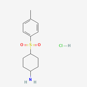 molecular formula C13H20ClNO2S B1431172 4-[(4-Methylphenyl)sulfonyl]cyclohexan-1-amine hydrochloride CAS No. 1864064-89-0