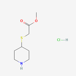 Methyl 2-(piperidin-4-ylsulfanyl)acetate hydrochloride