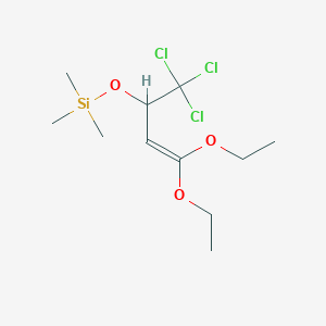 molecular formula C11H21Cl3O3Si B14311777 Trimethyl[(1,1,1-trichloro-4,4-diethoxybut-3-en-2-yl)oxy]silane CAS No. 116851-53-7